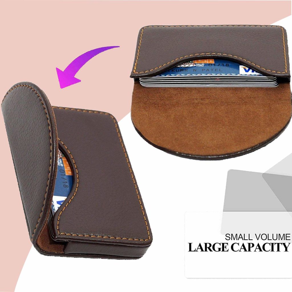 Side Pocket Leather Card Holder - Leathersmith Designs Inc.