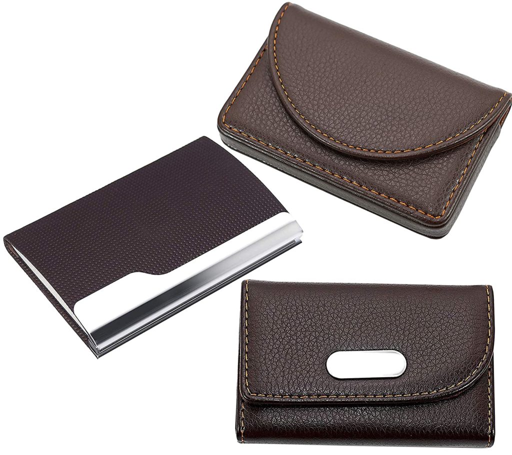 NISUN Imported Leather Pocket Sized Business or Credit or ATM Card Holder  case Wallet with Magnetic Shut for Gift Brown Horizontal Flap Shape in  Hyderabad at best price by nisun - Justdial