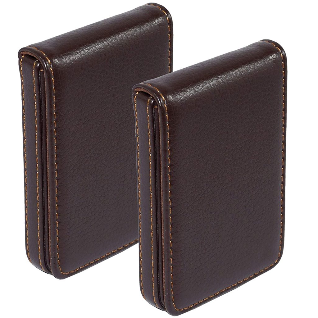 NISUN Imported Leather Pocket Sized Business or Credit or ATM Card Holder  case Wallet with Magnetic Shut for Gift Brown Horizontal Flap Shape in  Hyderabad at best price by nisun - Justdial