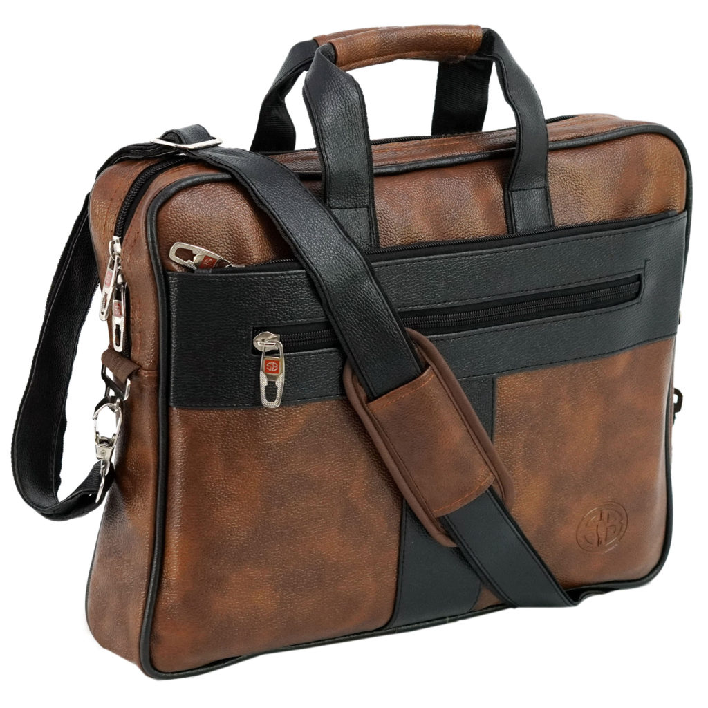NISUN PU Leather Waist Bag Fanny Pack - Adjustable Strap, Brown, 18x10.5x4.5 Cm